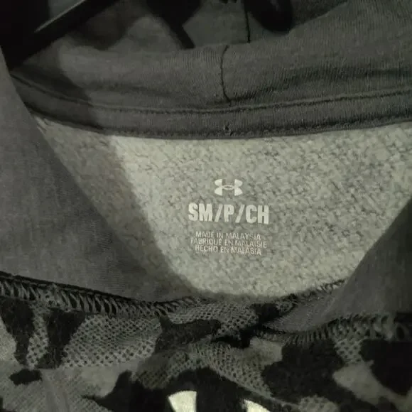 Under Armour Storm Men's Size S Sahara / Black Rival Fleece Camo Hoodie - Picture 3 of 8